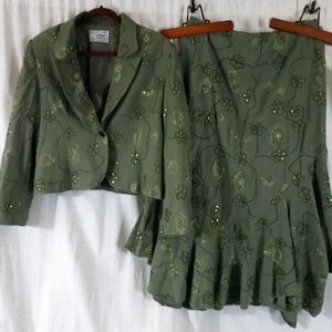 Al Sahira Aleppo Skirt Set Green Full 46 16